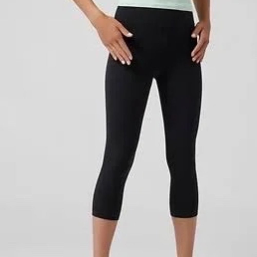 Athleta Girl High Rise Powervita Chit Chat Capri Leggings L/12